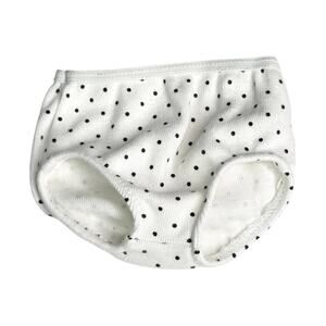 American Girl Pleasant Company Panty Molly Polka Dot White Black Undies Panties